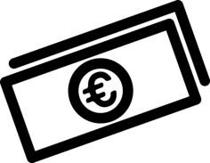 Euro Bills Stencil Svg Design File, Free Vectors File